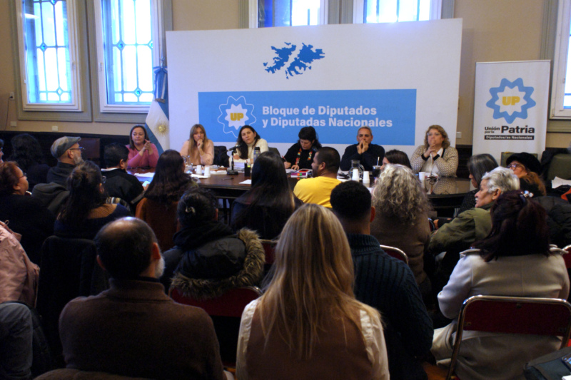 Reunión entre diputadas de UxP y organizaciones migrantes en el Congreso de la Nación. Foto: Maren Souza
