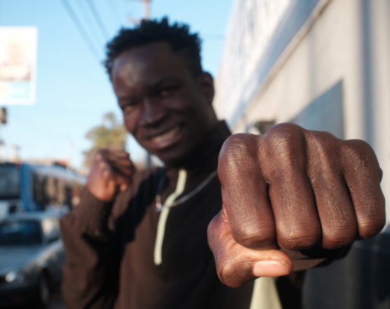 El luchador senegalés Touba Niang