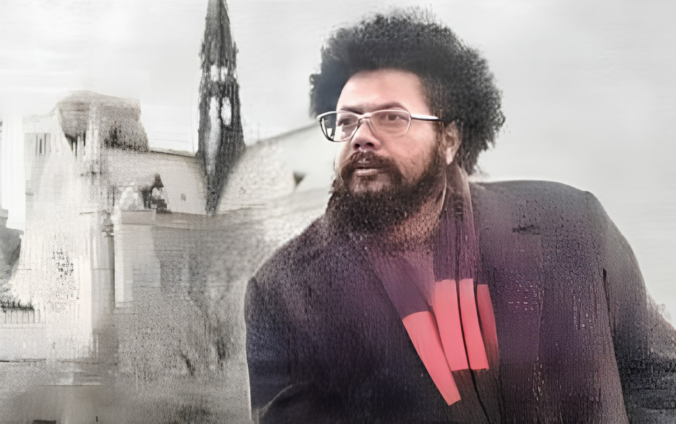 Roberto Armijo intelectual y poeta, posando en Francia